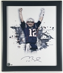 Tom Brady Impressive Signed 20" x 24" "In Focus" Photograph in Custom Framed Display (Fanatics)