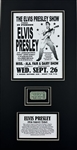 Elvis Presley 1956 Unused Concert Ticket Display - Tupelo, MS - September 26, 1956 (Elvis-A-Rama LOA)