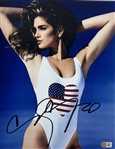 Cindy Crawford Beautiful In-Person Signed 11" x 14" Color Photo (Beckett/BAS)
