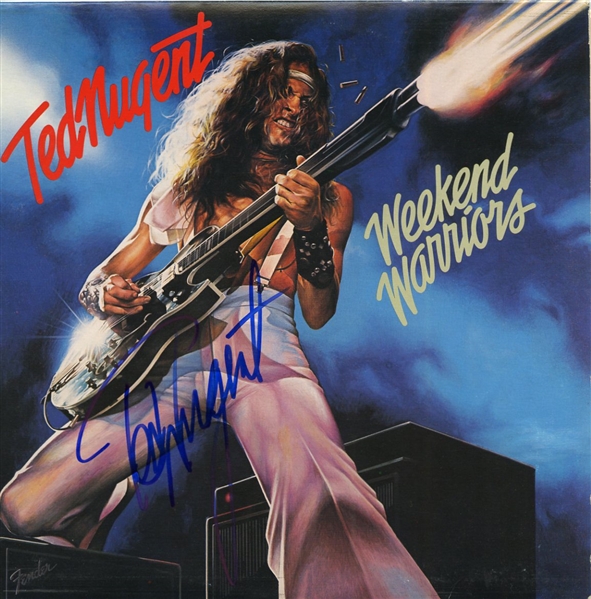 Ted Nugent Signed "Weekend Warriors" Album Cover (ACOA)