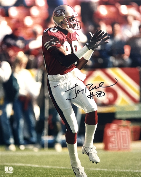 Jerry Rice Signed 16" x 20" Color Photo (Third Party Guaranteed)
