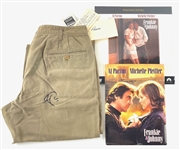 Al Pacino Signed "Frankie & Johnny" Movie Worn Pants, Official Press Kit and Soundtrack (Video & Signing Photo) (Beckett/BAS LOA)