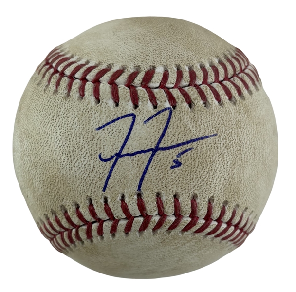 Freddie Freeman Signed & Game Used OML Baseball :: Used 5-31-2023 WSH vs. LAD :: Ball Pitched to Freeman (PSA/DNA & MLB Hologram)