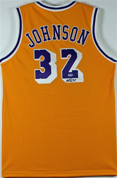 Magic Johnson Signed Yellow Lakers Jersey (PSA/DNA)