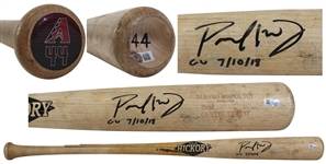 Paul Goldschmidt 2018 Game Used & Signed Person Model Old Hickory Model Baseball Bat :: Used 7/10/2018 vs. Rockies (MLB Holo & Beckett/BAS)