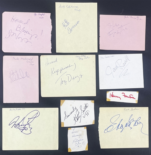 Hollywood Entertainment Lot w/ Fonda, Baryshnikov, Natalie Cole, Voight, Danza, & More!  (43 Autographs)(Third Party Guaranteed)