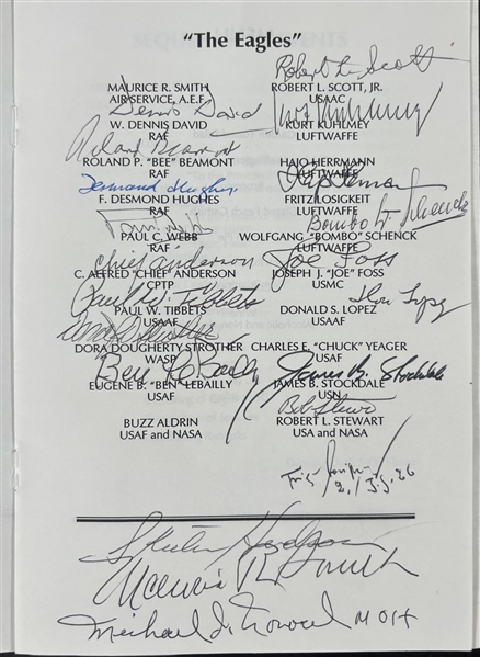 1990 Gathering of Eagles Multi-Signed Program w/ Paul Tibbets, Frank Everest, & More! (20 Autographs)