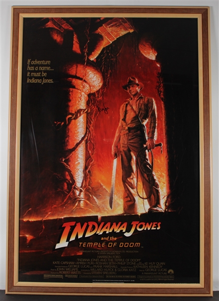 Indiana Jones: Harrison Ford Signed & Framed Full Size "Temple of Doom" Poster (Third Party Guaranteed)
