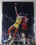 Kareem Abdul-Jabbar Signed 31" x 41" Los Angeles Lakers Poster (PSA/DNA)