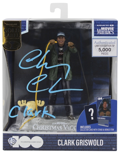 Chevy Chase Signed McFarlane "Christmas Vacation" Figure with "Clark" Inscription (Beckett/BAS Witnessed)