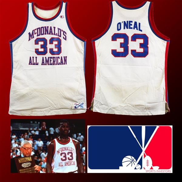 Shaquille ONeal PHOTO MATCHED Game Worn Jersey from 1989 McDonalds All-American Game - The Earliest Shaq Jersey to Ever Appear on The Market! (Sports Investors/SIA)(Shaq LOA)