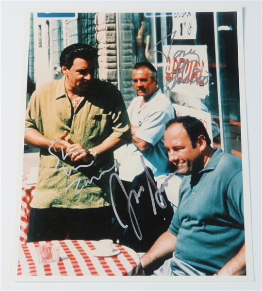 The Sopranos: Gandolfini, Van Zandt, & Sirico Signed 8" x 10" Photo (JSA LOA)