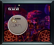 Tool: Danny Carey Signed Custom Drumhead Display (Epperson/REAL)