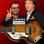 Beatles: Paul McCartney & Ringo Starr Signed Guitar Bass With Ron Campbell “Yellow Submarine” Sketch (Frank Caiazzo LOA) 