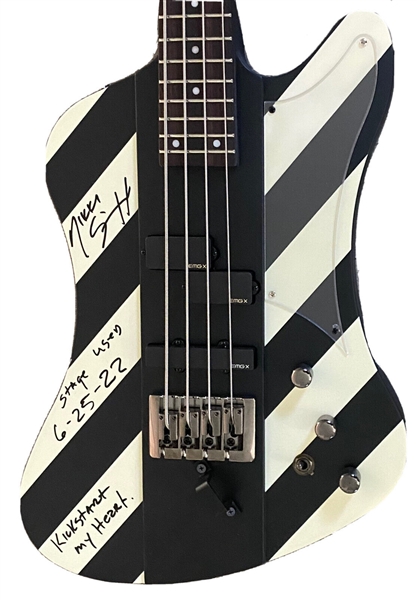 Motley Crue: Nikki Sixx Stage Used & Signed Schecter Sixx Model Bass Guitar :: From 6-25-22 Show in Philadelphia, PA (Third Party Guaranteed)