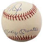 Mickey Mantle & Mike Trout Signed OAL Baseball (MLB)(PSA/DNA)