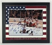 Miracle On Ice 1980 US Mens Hockey Team Signed Ltd. Ed. 20" x 24" Color Photo w/ 20 Sigs! (PSA/DNA LOA)