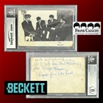 The Beatles ULTRA RARE Early 3.5" x 5.5" Promo Photocard Featuring The Original Lineup with Pete Best! (Beckett/BAS Encapsulated & Caiazzo LOA)