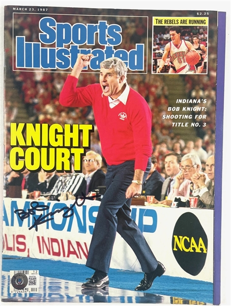 Indiana Hoosiers: Bob Knight Signed Sports Illustrated (Beckett/BAS)