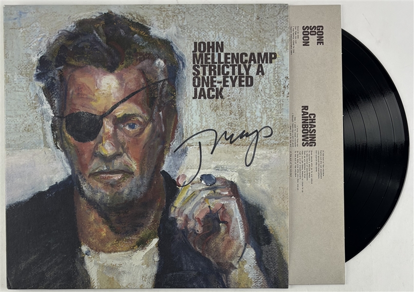 John Cougar Mellencamp Signed "Strictly a One-Eyed Jack" Album Cover w/ Vinyl (Beckett/BAS)