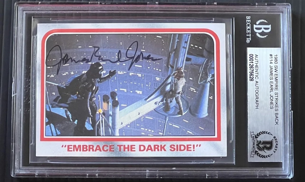 Star Wars: James Earl Jones Signed 1980 ESB #114 Trading Card (Beckett/BAS Encapsulated)