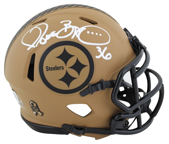 Jerome Bettis Signed Steelers "Salute to Service II" Mini Helmet (Beckett/BAS Witnessed)