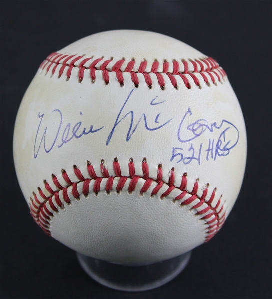 Willie McCovey Signed ONL Baseball with "521 HRs" Inscription (Beckett/BAS)