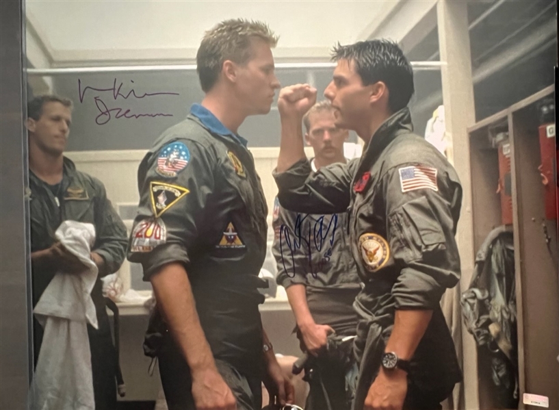Top Gun: Val Kilmer & Anthony Edwards Signed 16" x 20" Photo (Celebrity Authentics)(Third Party Guaranteed)
