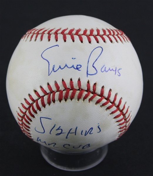 Ernie Banks Signed and Inscribed "512 HRs MR Cub" ONL Baseball (Beckett/BAS)