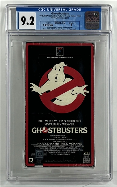 Ghostbusters Vintage Sealed 1985 VHS Tape w/ CGC Grade of 9.2! (CGC Encapsulated)
