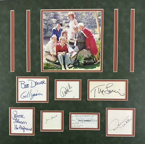 Gilligans Island Cast Autograph Set in Custom Matted Display (PSA/DNA LOA)