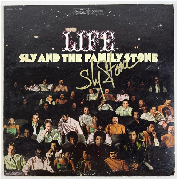 Sly And The Family Stone: Sly Stone Signed "LIFE" Album Cover (PSA LOA)
