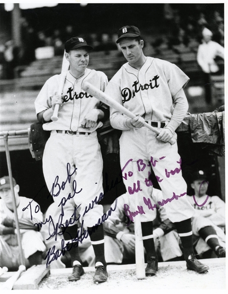 Babe Herman & Hank Greenburg Signed 8" x 10" Photo (Third Party Guaranteed)