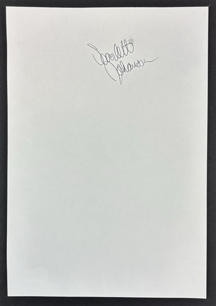 Scarlett Johansson In-Person Signed 7.25" x 10.75" Page w/ Early Signature (Beckett/BAS LOA)