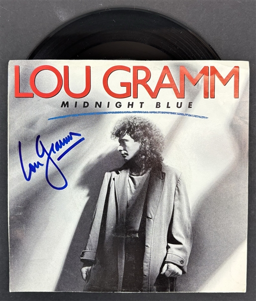 Lou Gramm Signed "Midnight Blue" 45 RPM (Beckett/BAS)