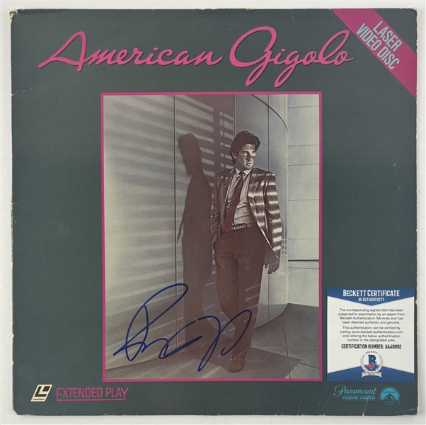 Richard Gere Signed "American Gigolo" LaserDisc Cover (Beckett/BAS)