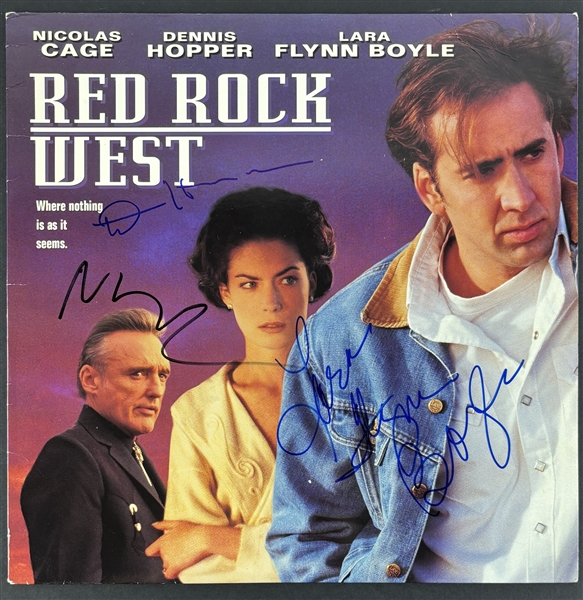 Red Rock West: Nicholas Case, Dennis Hopper & Lara Flynn Boyle Signed LaserDisc (Beckett/BAS LOA)