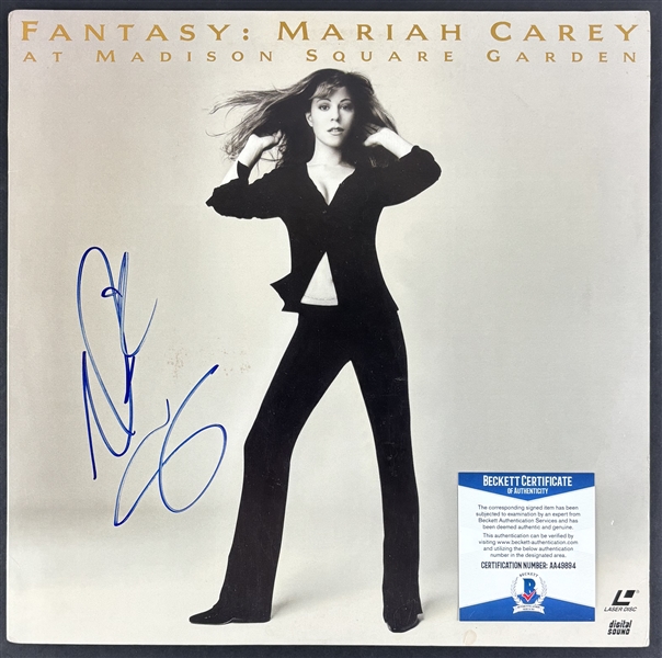 Mariah Carey Signed "Fantasy" Laserdisc Album Cover (Beckett/BAS)