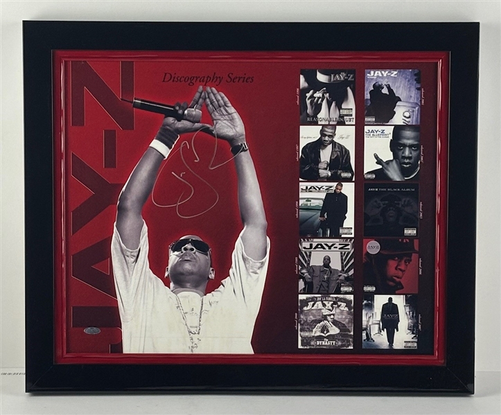 Jay-Z Signed & Framed "Discography" (Third Party Guarantee) 