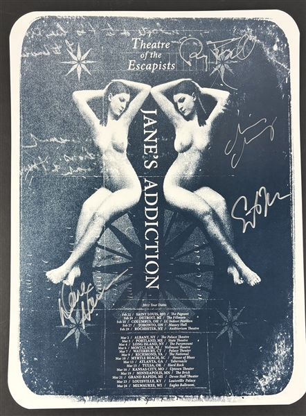 Janes Addiction Group Signed Concert Poster (Epperson/REAL)