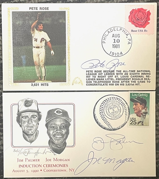 Lot of 2: First Day Covers Including Palmer & Morgan and Pete Rose (Beckett/BAS)