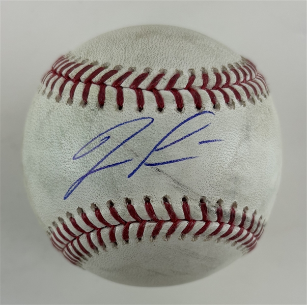 Ronald Acuna Jr. Game Used & Signed OML Baseball :: Used 9-02-2023 ATL vs LAD :: Ball Pitched to Acuna, HR Game, MVP Year! (MLB Holo & PSA/DNA)	