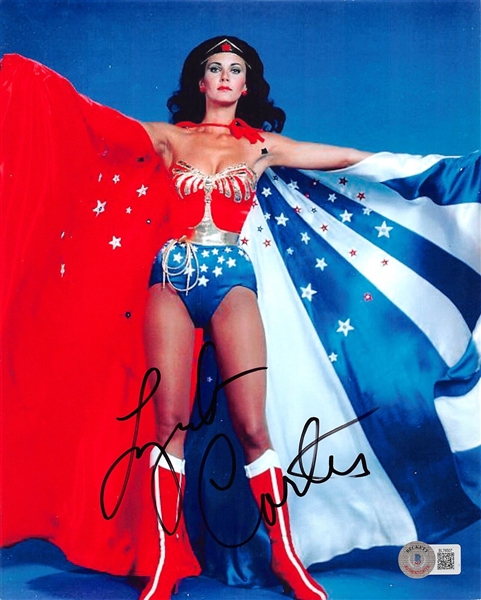 Lynda Carter Signed 8" x 10" Color Photo as Wonder Woman (Beckett/BAS)