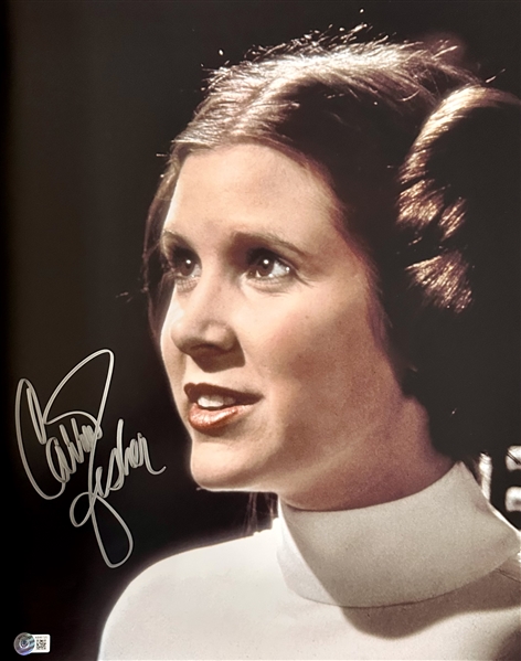 Star Wars: Carrie Fisher Signed 16" x 20" Photograph as Princess Leia (Beckett/BAS)(Grad Collection)
