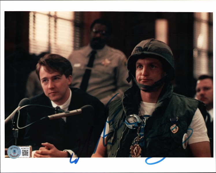 Woody Harrelson & Edward Norton Signed 8” x 10” The People vs. Larry Flynt Photo (Beckett/BAS LOA)
