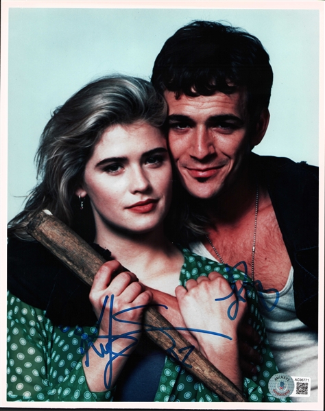 Kristy Swanson & Luke Perry Signed 8” x 10” Buffy the Vampire Slayer Photo (Beckett/BAS LOA)