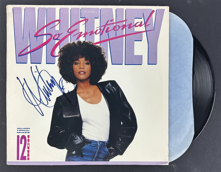 Whitney Houston Signed "So Emotional" Album Cover w/ Vinyl (Epperson/REAL LOA)