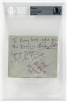 Beatles: Fully Group Signed Vintage Album Page w/ Gem Mint 10 Autos! (Beckett/BAS Encapsulated & LOA)(Epperson/REAL LOA)(Caiazzo LOA)