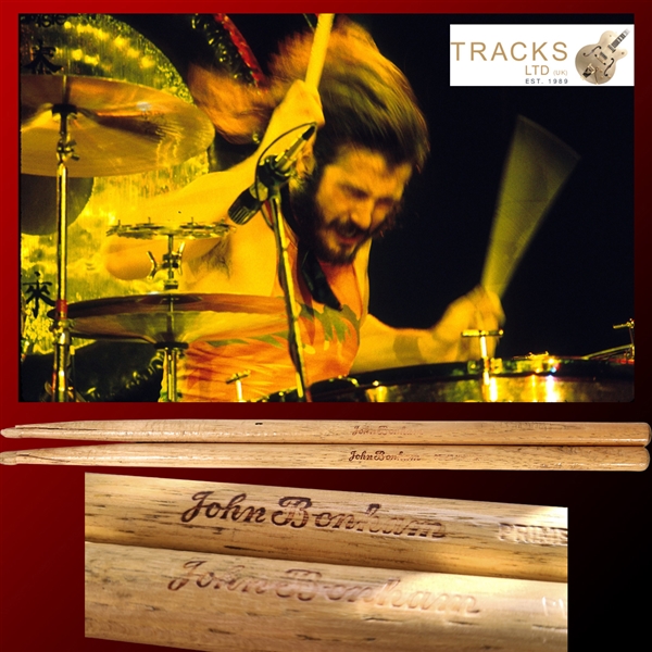 Led Zeppelin: John Bonham Custom Made, Studio Used Drumsticks from "Presence" Recording Sessions in Munich (Nov. 1975) with Excellent Provenance