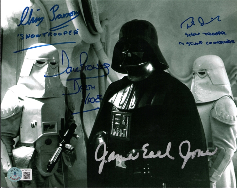 Star Wars: Prowse, Parsons, Jones, & Diamond Signed 8" x 10" Photo (Beckett/BAS LOA)
